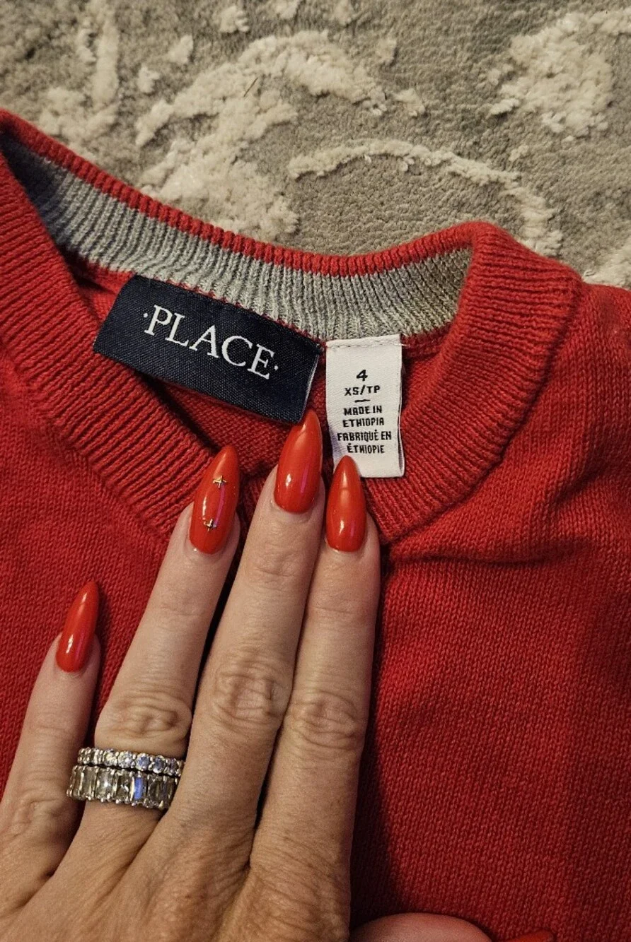 Boys Place Red Crewneck Sweater